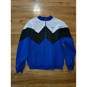 Vintage Adidas Originals Blue Black and White Track Jacket Mens XL